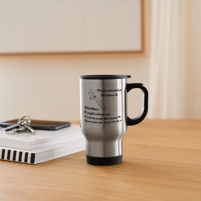 More than an Adjustable Wrench - Travel Mug - silver
