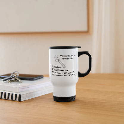 More than an Adjustable Wrench - Travel Mug - white